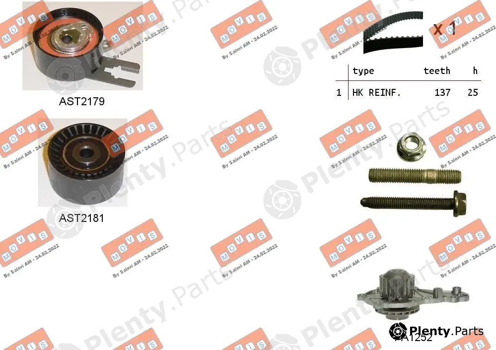 Movis ASTK0864PA — Water Pump & Timing Belt Kit