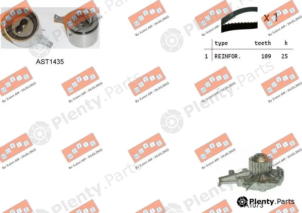 Movis ASTK1121PA — Water Pump & Timing Belt Kit