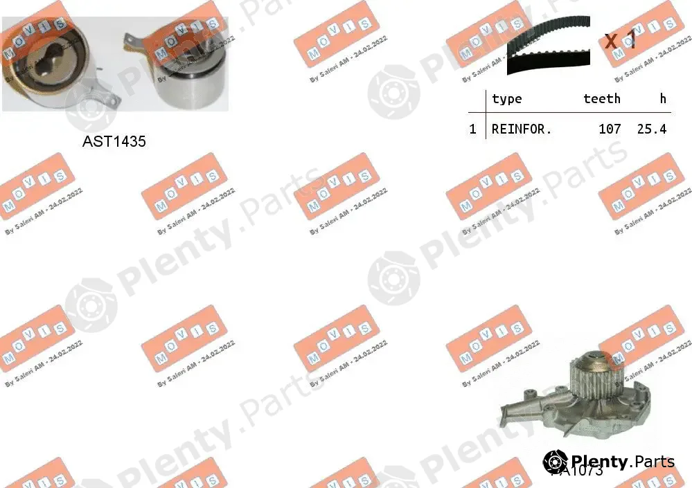 Movis ASTK0904PA — Water Pump & Timing Belt Kit