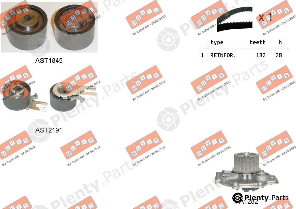 Movis ASTK1116PA — Water Pump & Timing Belt Kit