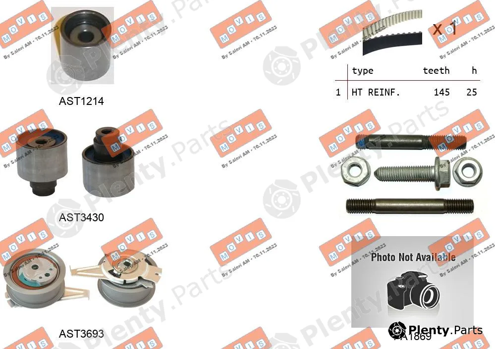 Movis ASTK1166PA3 — Water Pump & Timing Belt Kit