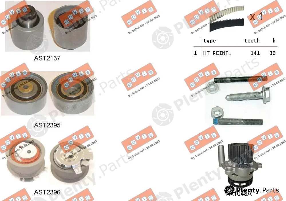 Movis ASTK0929PA — Water Pump & Timing Belt Kit