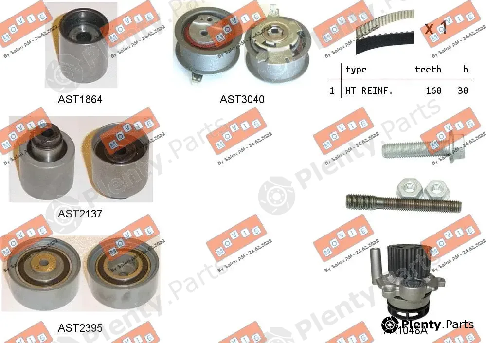 Movis ASTK1096PA — Water Pump & Timing Belt Kit