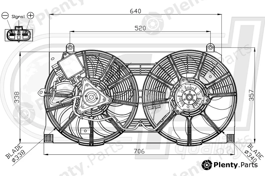 RPL Quality APELNI5020 — Fan, engine cooling