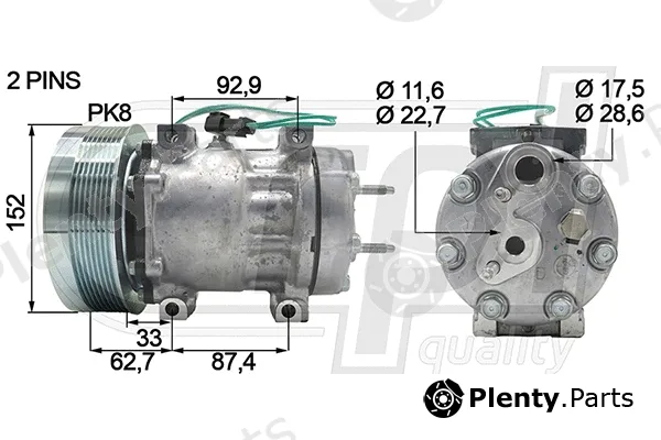 RPL Quality APCOCT5023 — Compressor, air conditioning