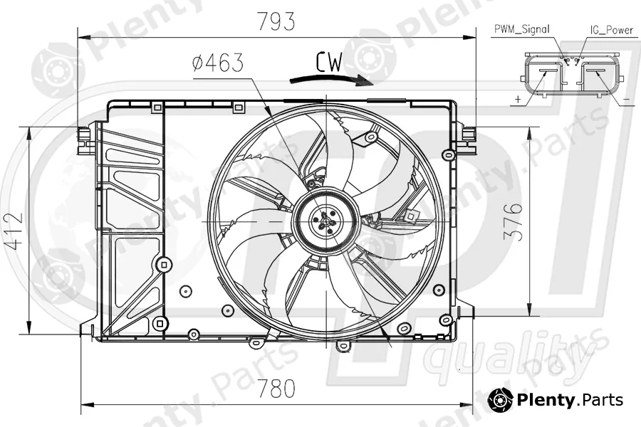 RPL Quality APELTO5034 — Fan, engine cooling
