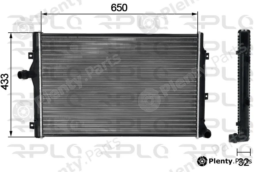 RPL Quality APRAVW5011 — Radiator, engine cooling