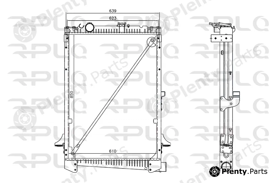 RPL Quality APRADF5001 — Radiator, engine cooling