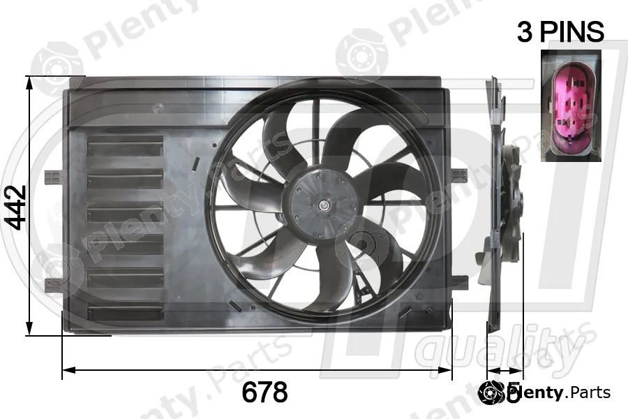 RPL Quality APELVW5095 — Fan, engine cooling