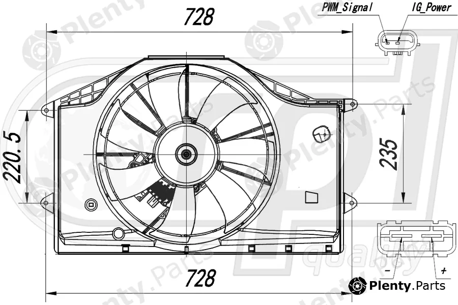 RPL Quality APELHO5029 — Fan, engine cooling