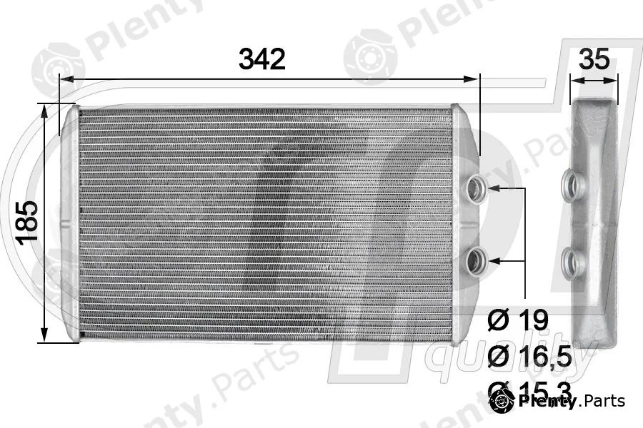 RPL Quality APCHIV5015 — Heat Exchanger, interior heating