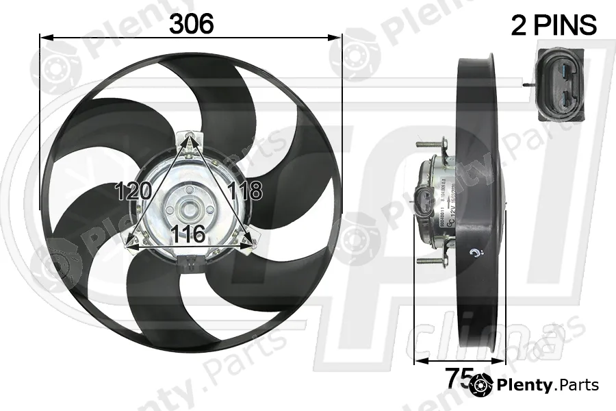 RPL Quality APELNH0001 — Fan, engine cooling