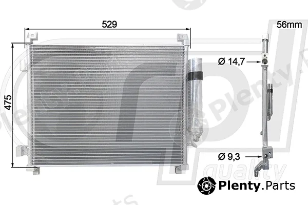 RPL Quality APCDNI5059 — Condenser, air conditioning
