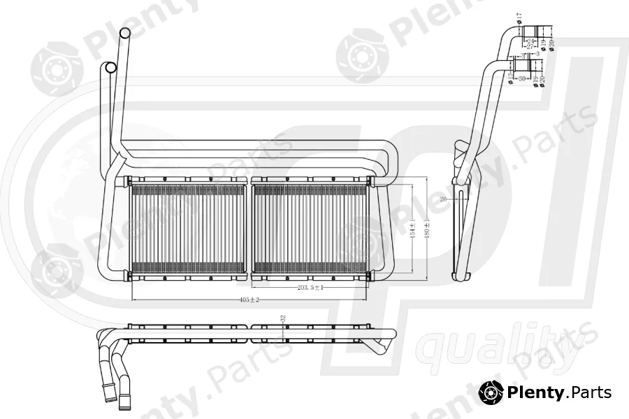 RPL Quality APCHSC5004 — Heat Exchanger, interior heating