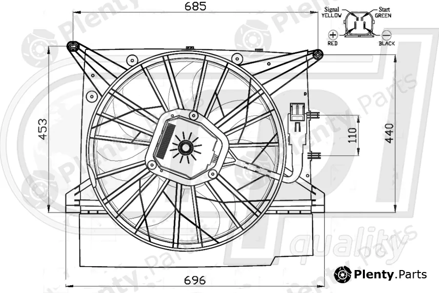 RPL Quality APELVO5017 — Fan, engine cooling