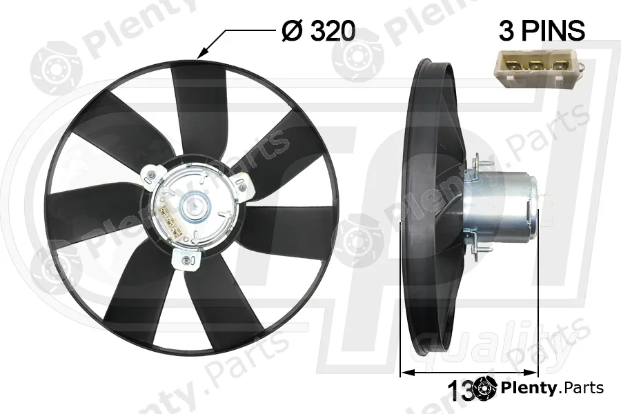 RPL Quality APELVW5013 — Fan, engine cooling