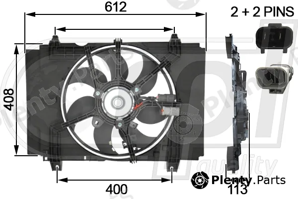 RPL Quality APELNI5017 — Fan, engine cooling