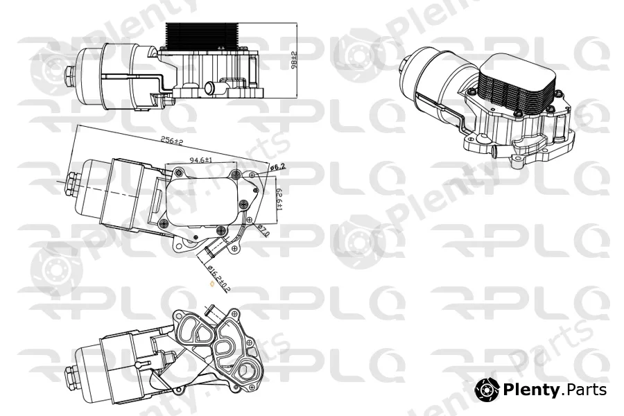 RPL Quality APITCI5004 — Oil Cooler, engine oil