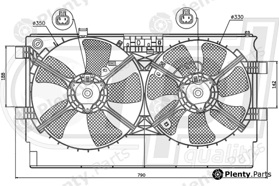 RPL Quality APELMI5020 — Fan, engine cooling