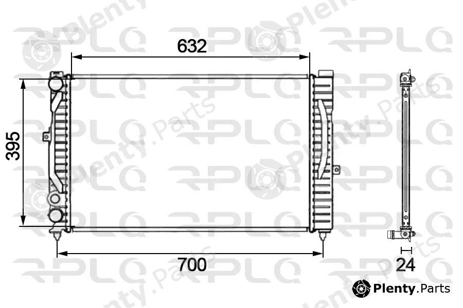 RPL Quality APRAVW5015 — Radiator, engine cooling