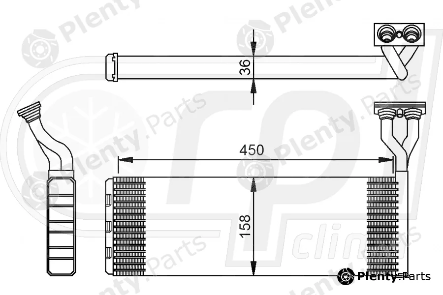 RPL Quality APCHSC5003 — Heat Exchanger, interior heating