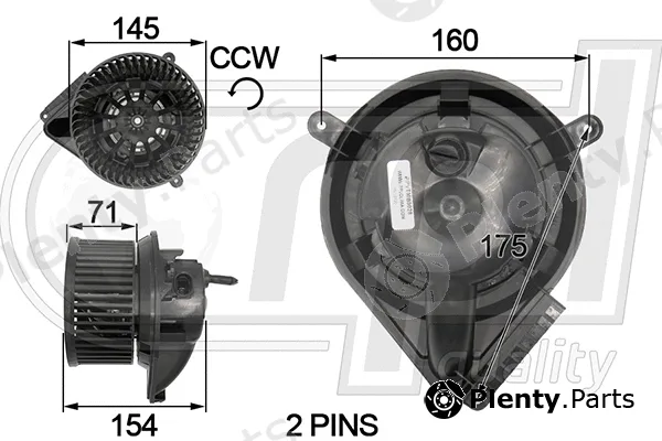 RPL Quality APVTMB5028 — Electric Motor, interior blower