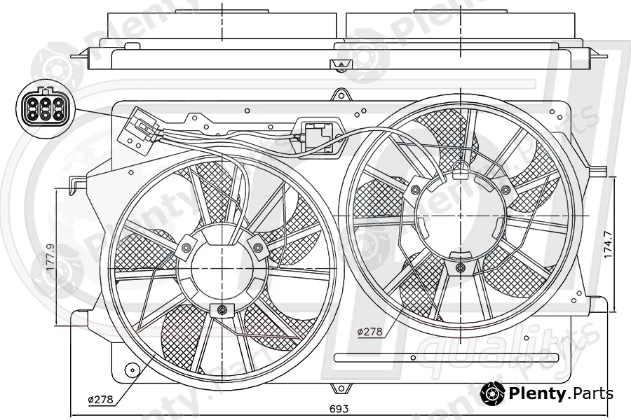 RPL Quality APELFD5047 — Fan, engine cooling