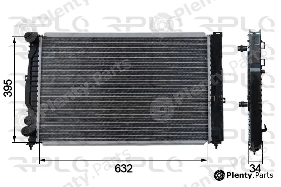 RPL Quality APRAVW5012 — Radiator, engine cooling