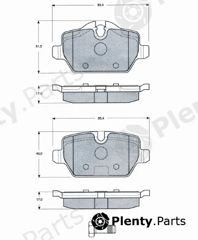 MTR MT478 — Brake Pad Set, disc brake