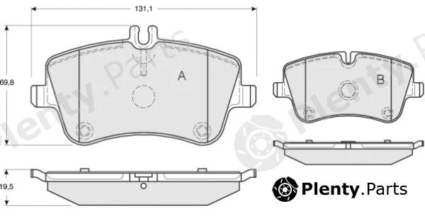 MTR MT480 — Brake Pad Set, disc brake