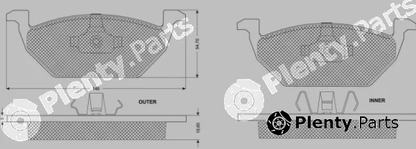 MTR MT455 — Brake Pad Set, disc brake