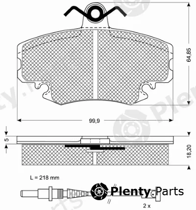 MTR MT454 — Brake Pad Set, disc brake
