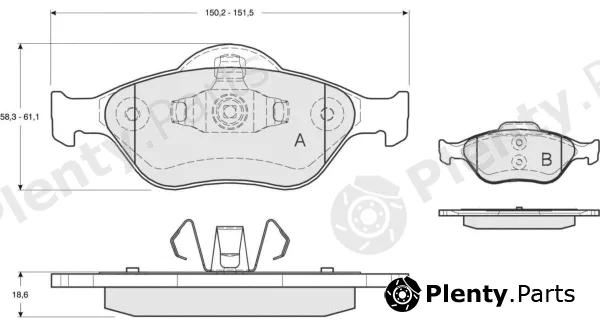 MTR MT536 — Brake Pad Set, disc brake