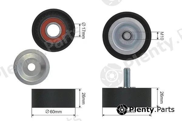 MTR 12119945 — Tensioner Pulley, V-ribbed belt