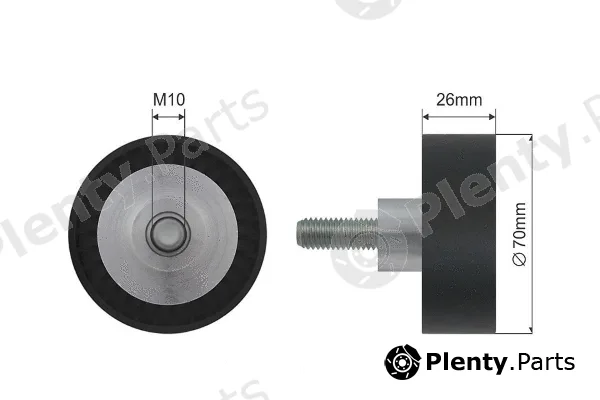 MTR 12164274 — Deflection/Guide Pulley, V-ribbed belt