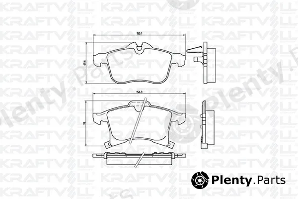 Kraftvoll Germany 07010036 — Brake Pad Set, disc brake