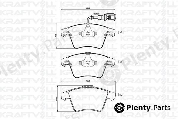 Kraftvoll Germany 07010028 — Brake Pad Set, disc brake