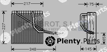 Bugobrot 70-VWV055 — Evaporator, air conditioning