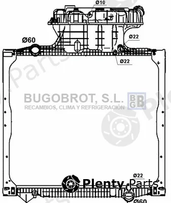 Bugobrot 40-MN0008 — Radiator, engine cooling