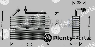 Bugobrot 70-DWV034 — Evaporator, air conditioning