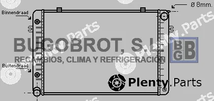 Bugobrot 40-MS2092 — Radiator, engine cooling