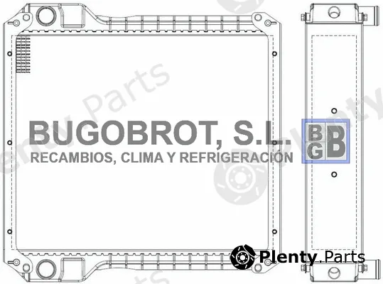 Bugobrot 40-JC4068 — Radiator, engine cooling