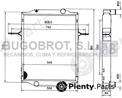 Bugobrot 40-RE0005 — Radiator, engine cooling