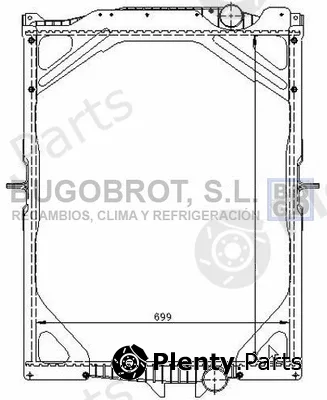 Bugobrot 40-VO0003 — Radiator, engine cooling