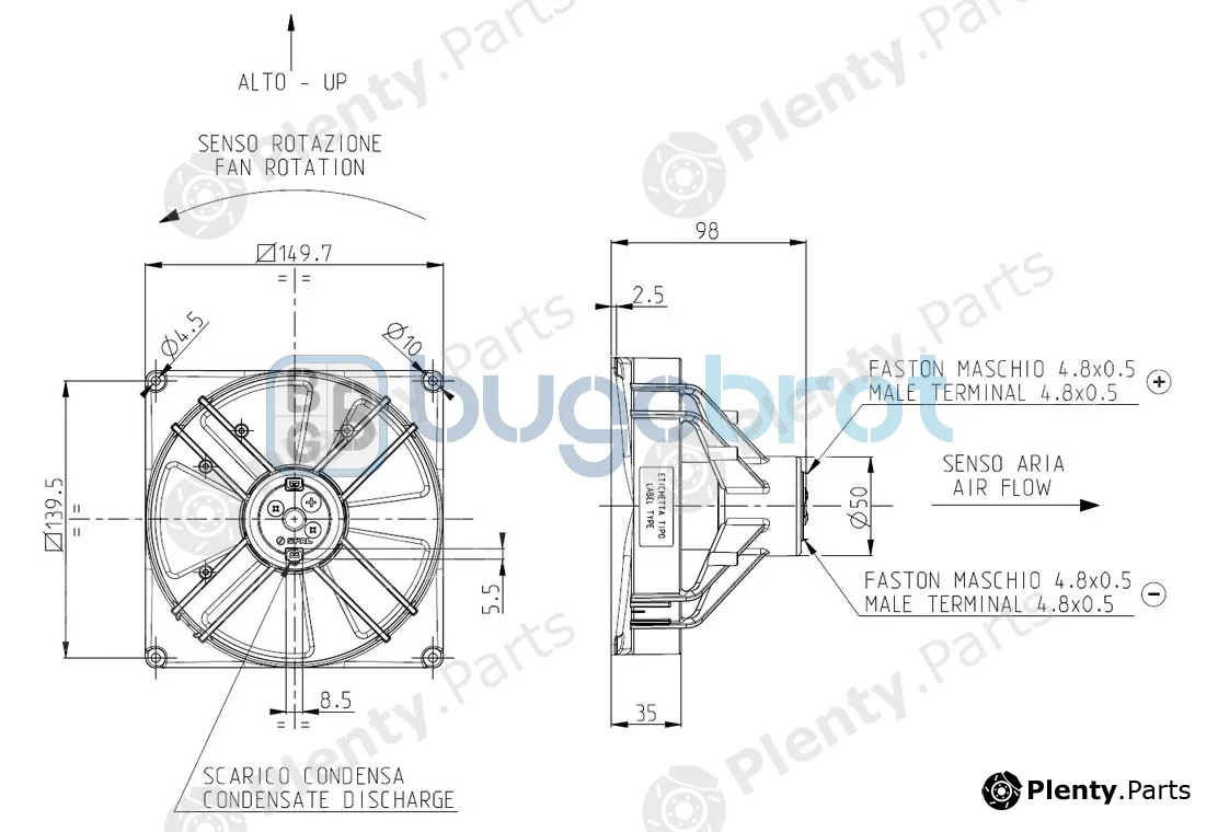 Bugobrot 18-700363 — Fan, engine cooling
