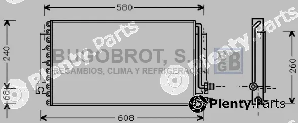 Bugobrot 62-PR5024 — Condenser, air conditioning