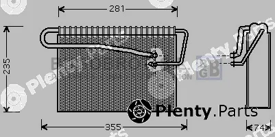 Bugobrot 70-OLV167 — Evaporator, air conditioning