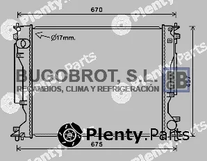 Bugobrot 40-TO2717 — Radiator, engine cooling