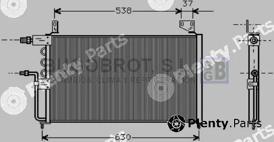 Bugobrot 62-VW5138 — Condenser, air conditioning