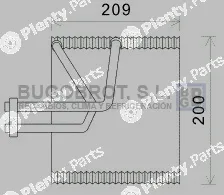 Bugobrot 70-CTV045 — Evaporator, air conditioning